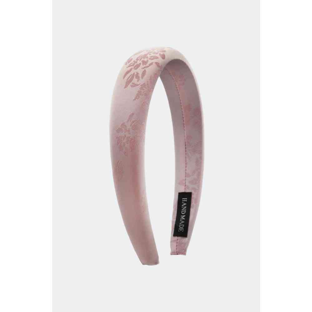 Voodoo Vixen - Flower Pattern Pink Jacquard Haarband - Roze